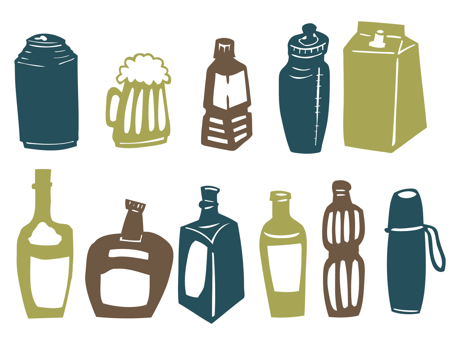 様々な素材、形状