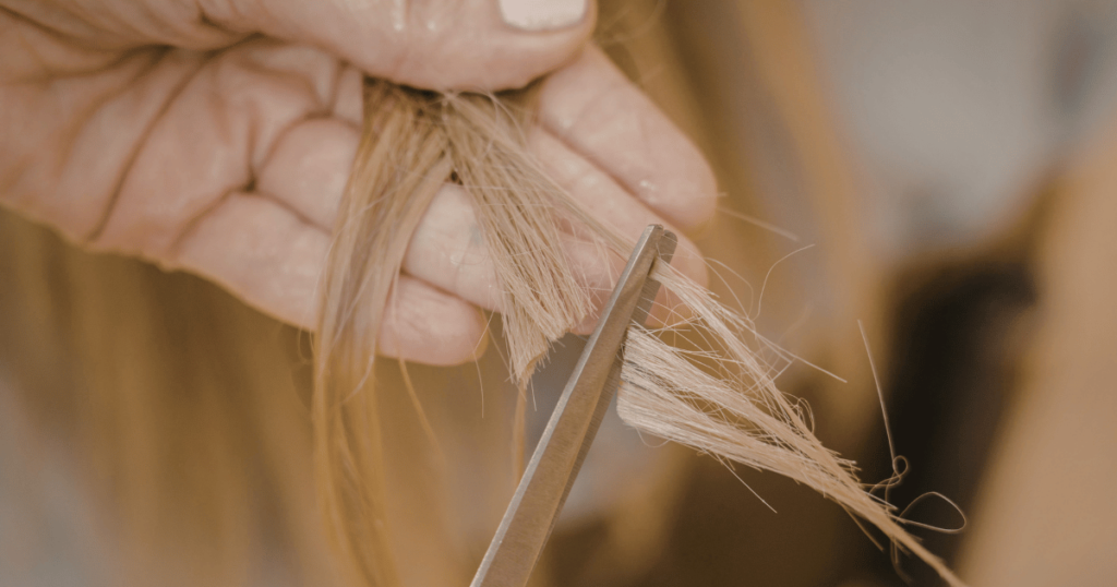 髪は少しずつ、気持ち長めに切る